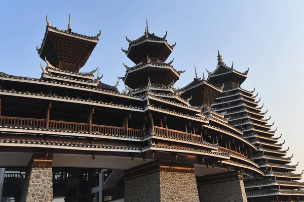 Zobacz Grupy Wieża Chinach Największy Pojedynczy Bęben Centrum Sztuki Kultur — Zdjęcie stockowe
