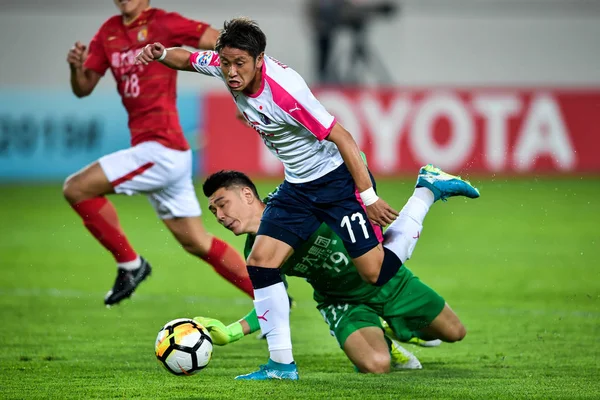 Takaki Fukumitsu Doğru Japonya Nın Cerezo Osaka Zeng Cheng Çin — Stok fotoğraf