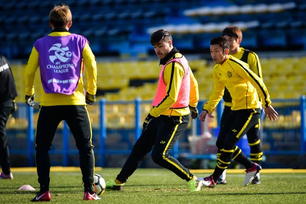 Spieler Von Kashiwa Reysol Aus Japan Nehmen Einer Trainingseinheit Für — Stockfoto