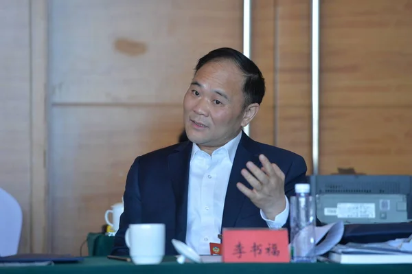 Shufu Ordförande Zhejiang Geely Holding Group Ltd Deltar Paneldiskussion Den — Stockfoto