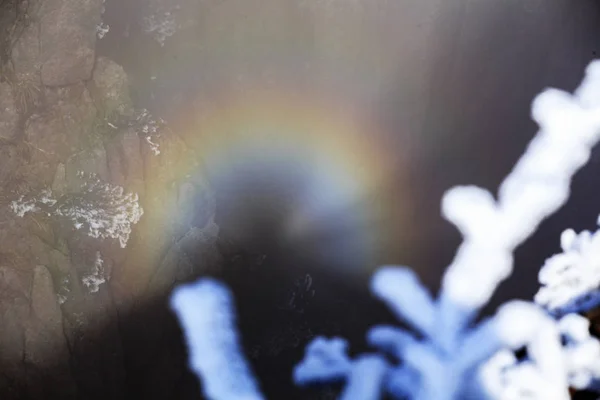 Ponte Arcobaleno Visto Nel Punto Panoramico Della Montagna Huangshan Nella — Foto Stock