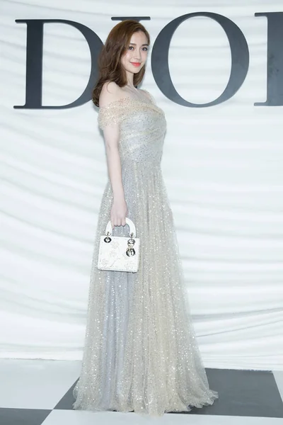 Actriz Hong Kong Angelababy Posa Durante Christian Dior Primavera Verano — Foto de Stock