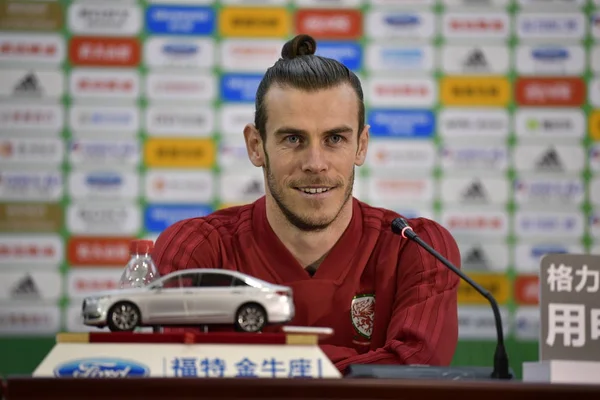 Tim Nasional Sepak Bola Gareth Bale Dari Wales Menghadiri Konferensi — Stok Foto