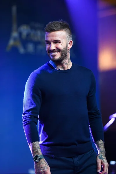 Bintang Sepak Bola Inggris David Beckham Menghadiri Acara Promosi Untuk — Stok Foto