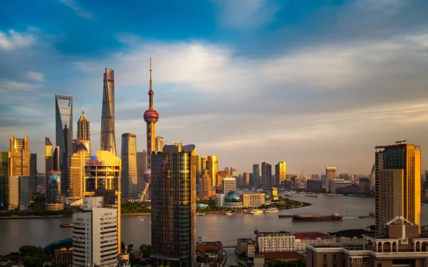 Lujiazui Фінансовий Район Східних Перлинні Телевежі Правильний Найвищих Шанхай Башта — стокове фото