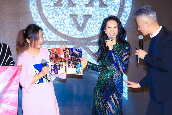 Hong Kong Sängerin Und Schauspielerin Karen Mok Nimmt Der Pressekonferenz — Stockfoto