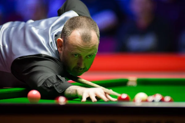 Mark Williams Pays Galles Joue Contre Yan Bingtao Chine Premier — Photo