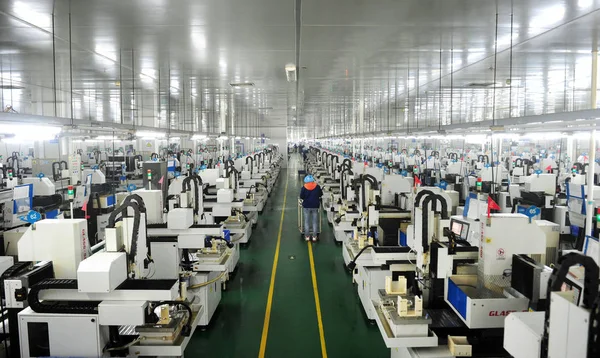 Vista Interior Planta Tecnología Lentes Ciudad Langli Ciudad Changsha Provincia —  Fotos de Stock