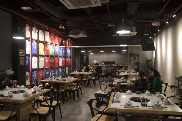 Jól Érezzék Magukat Egy Hotpot Étterem Híres Jersey Gyűjtemény Chongqing — Stock Fotó