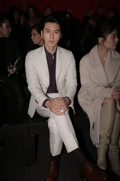 South Korean Actor Hyun Bin Arrives Salvatore Ferragamo Fashion Show — Stock Photo, Image