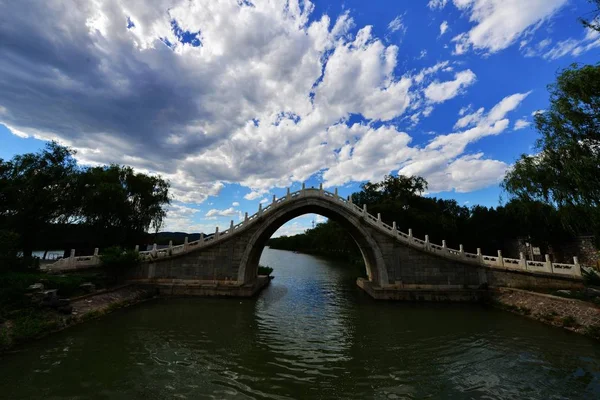 Scènes Van Het Kunming Meer Het Zomerpaleis Onder Blauwe Hemel — Stockfoto