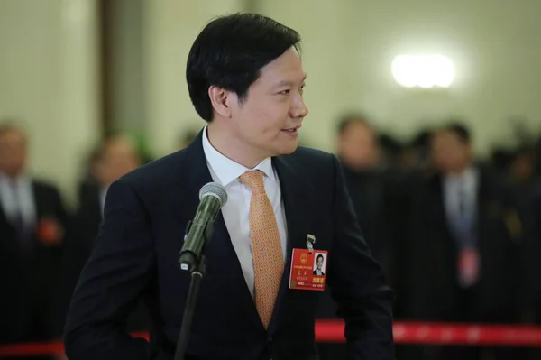 Lei Jun Presidente Ceo Xiaomi Technology Presidente Kingsoft Corp Entrevistado —  Fotos de Stock