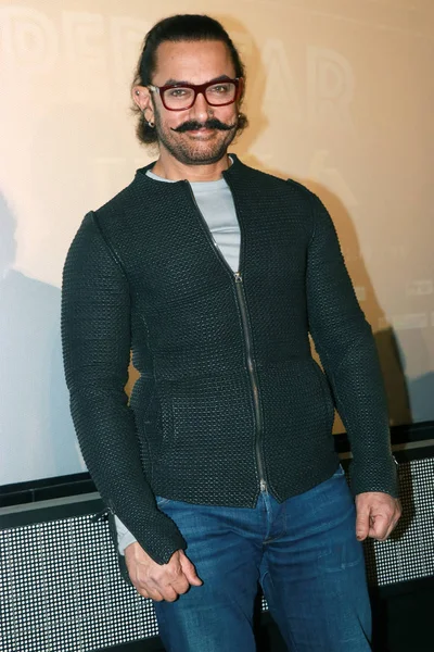 Actor Indio Aamir Khan Asiste Road Show Para Promocionar Nueva — Foto de Stock