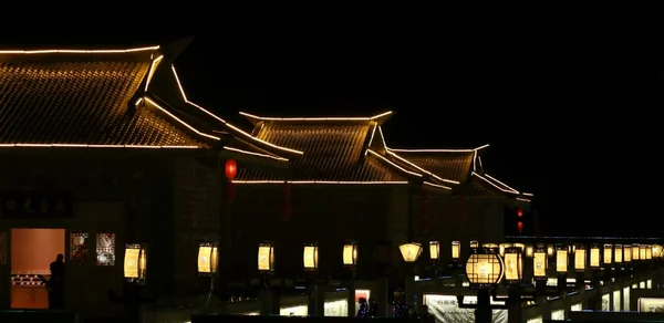 365 Faróis São Iluminados Durante Exposição Jiuqu Yellow River Light — Fotografia de Stock