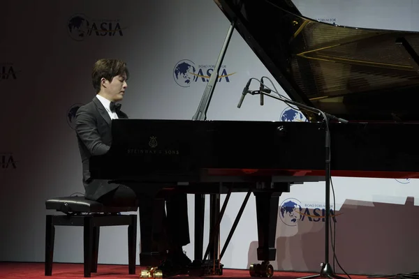 Pianista Chino Yundi Actúa Cena Gala Boao Actuación Cultural Durante — Foto de Stock