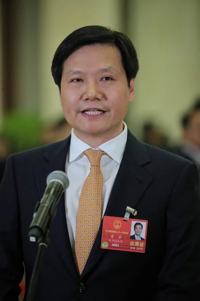 Lei Jun Ordförande Och För Xiaomi Teknik Och Ordförande Kingston — Stockfoto