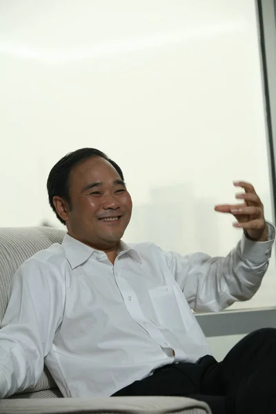 Shufu Presidente Zhejiang Geely Holding Group Ltd Asiste Una Entrevista —  Fotos de Stock