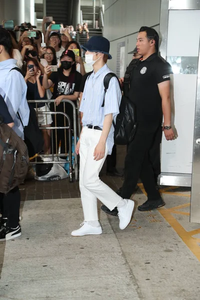 Members South Korean Boy Group Nct 127 Arrive Hong Kong — Stock Photo, Image