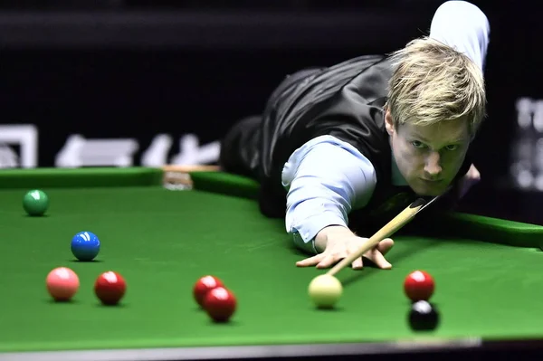 Neil Robertson Australie Joue Tir Contre Stuart Bingham Angleterre Dans — Photo