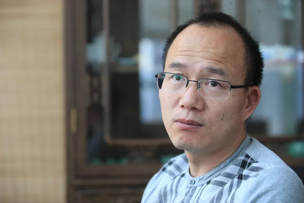 Guo Guangchang Prezes Fosun Group Odpowiada Pytanie Podczas Wywiadu Pekinie — Zdjęcie stockowe