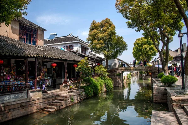 Paisagem Luzhi Cidade Água Cidade Suzhou Leste Província Jiangsu China — Fotografia de Stock