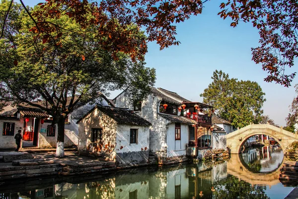 Landschap Van Zhouzhuang Water Town Kunshan City Suzhou City Oost — Stockfoto