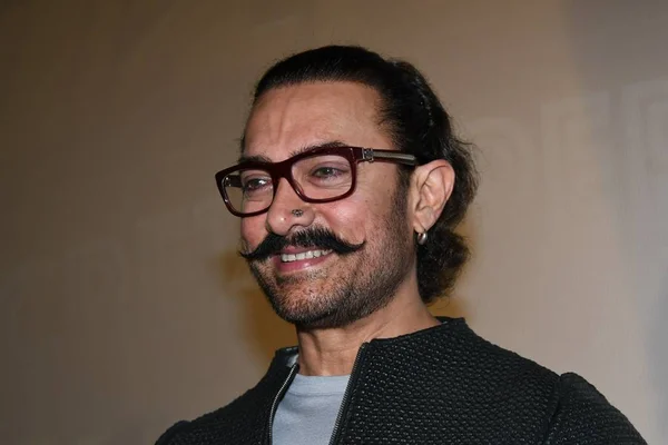 Indisk Skådespelare Aamir Khan Sköter Road Show Att Främja Sin — Stockfoto