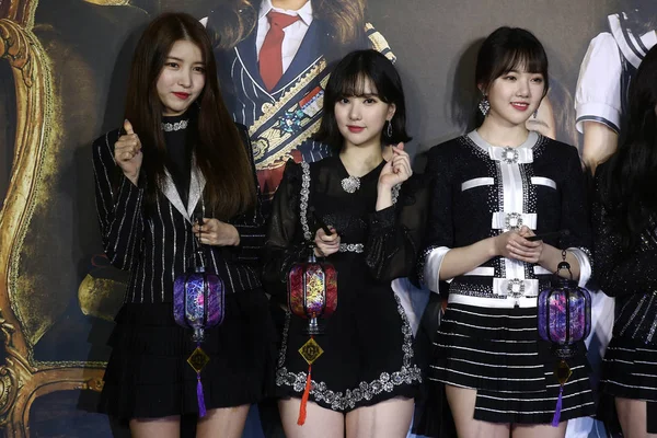 Members South Korean Girl Group Gfriend Attend Press Conference Concert — Stock Photo, Image