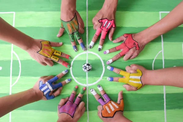 Students Play Finger Football Game Liaocheng University Liaocheng City East — Stock Photo, Image