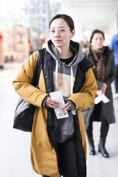 Çinli Şarkıcı Jane Zhang Veya Zhang Liangying Şubat 2018 Şanghay — Stok fotoğraf