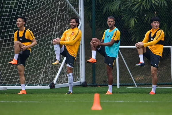 Braziliaanse Voetballers Alan Carvalho Tweede Straat Rechts Ricardo Goulart Tweede — Stockfoto