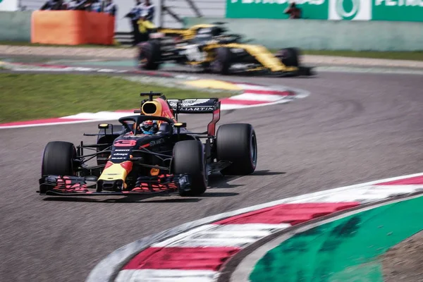 Австралійський Водія Даніель Ріккардо Red Bull Racing Конкурує 2018 Формули — стокове фото