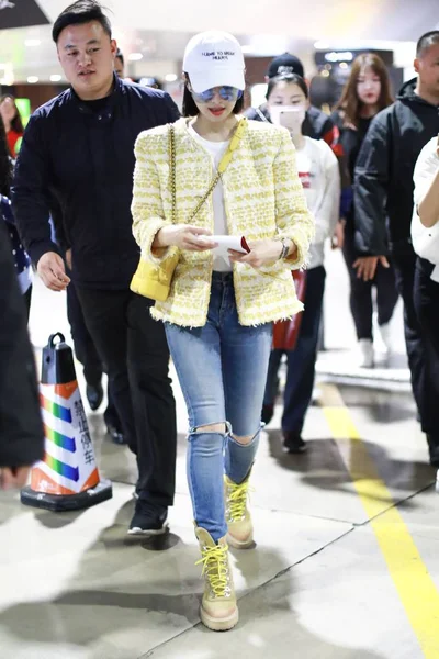 Chinese Singer Actress Victoria Song Song Qian Pictured Shanghai Hongqiao — Stock Photo, Image