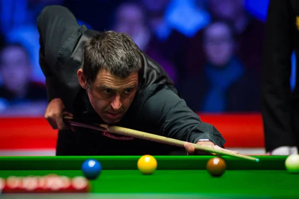 Ronnie Sullivan Anglii Gra Strzał Judd Trump Anglii Meczu Półfinałowym — Zdjęcie stockowe