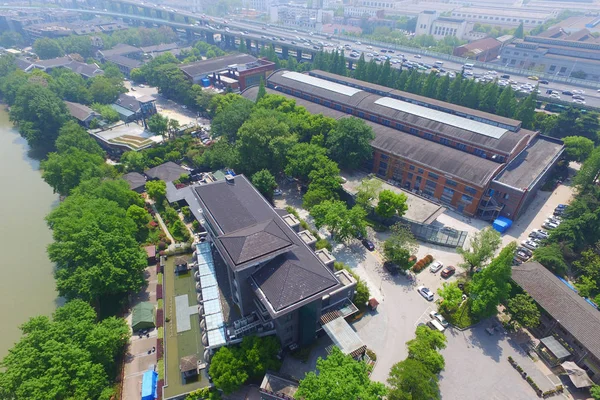 Luchtfoto Van Nanjing Jinling Arsenal Nanking Arsenaal Nanjing Stad Oost — Stockfoto