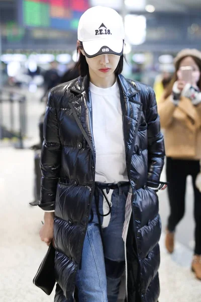 Cantante Actriz China Victoria Song Song Qian Representa Aeropuerto Internacional — Foto de Stock