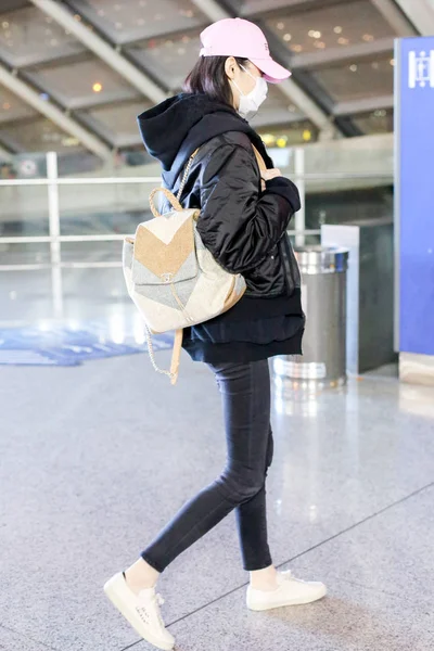 Modelo Chino Mengyao Más Conocido Como Ming Representa Aeropuerto Internacional —  Fotos de Stock