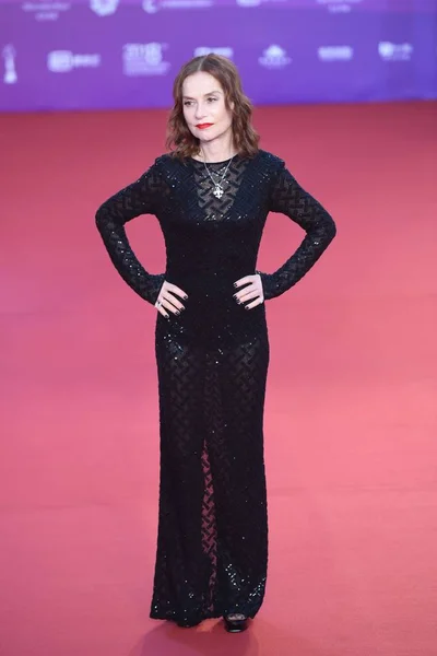 Actriz Francesa Isabelle Huppert Llega Alfombra Roja Para Ceremonia Clausura — Foto de Stock