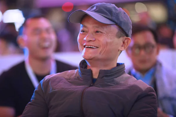 File Jack Yun Председатель Alibaba Group Реагирует После Общий Объем — стоковое фото
