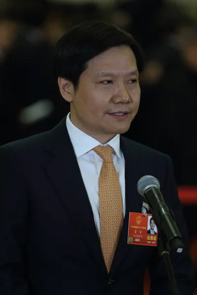 Lei Jun Presidente Ceo Xiaomi Technology Presidente Kingsoft Corp Entrevistado —  Fotos de Stock