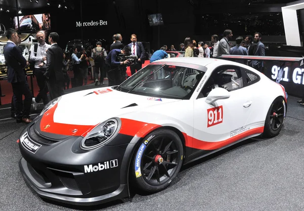 Automóvil Deportivo Porsche 911 Exhibe Durante 17ª Exposición Internacional Industria —  Fotos de Stock