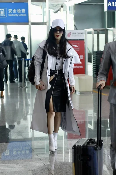 Китайская Актриса Фань Бинбин Прибыла Международный Аэропорт Пекина Китай Марта — стоковое фото