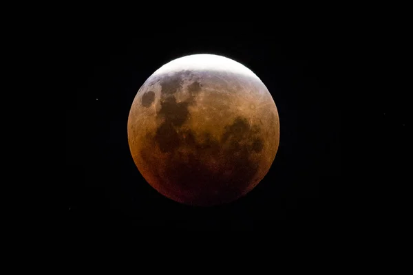 Supermoon Dünya Nın Karanlığa Guangzhou City Tam Bir Tutulması Sırasında — Stok fotoğraf