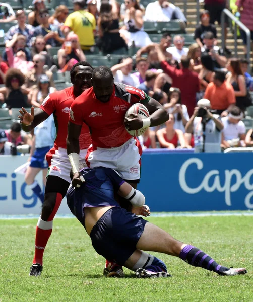 Kenya Concourt Contre Écosse Dans Match Rugby Lors Des Hong — Photo