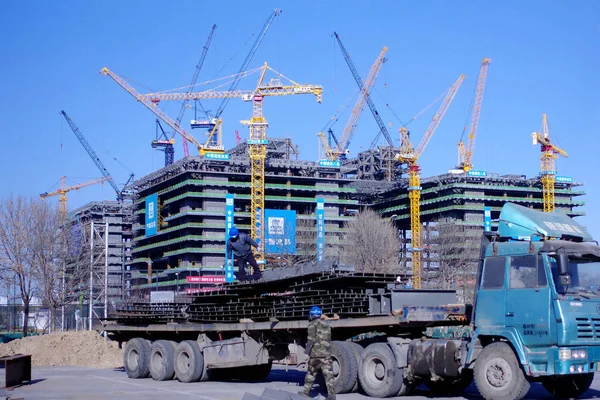 Permanent Headquarters Asian Infrastructure Investment Bank Aiib Construction Beijing China — Stock Photo, Image