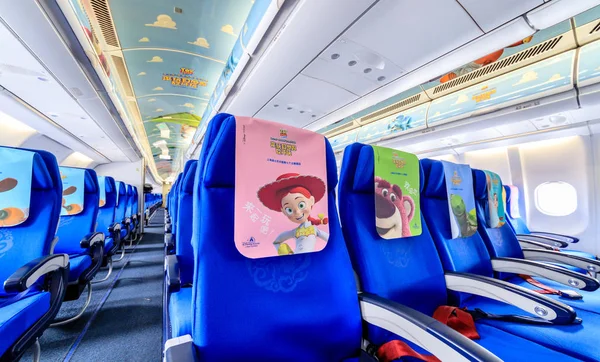 Interior View Disney Pixar Toy Story Themed Aircraft Launched China — Stock Photo, Image