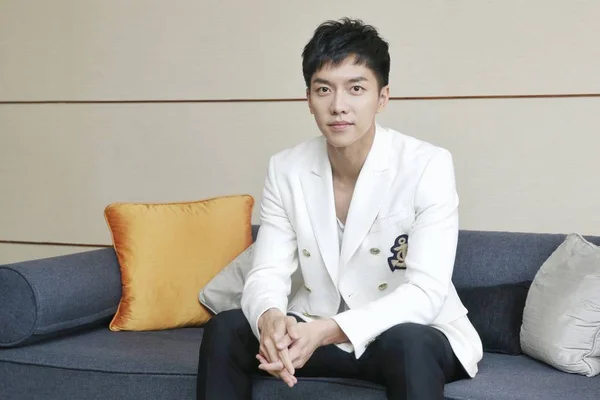 Taiwan Sydkoreansk Sångare Och Skådespelare Lee Seung Utgör Intervju Taipei — Stockfoto