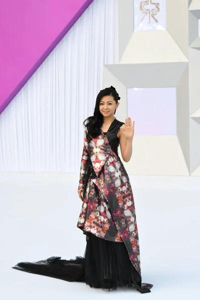 Japonská Zpěvačka Mai Kuraki Přijíždí Čínských Top Deset Music Awards — Stock fotografie