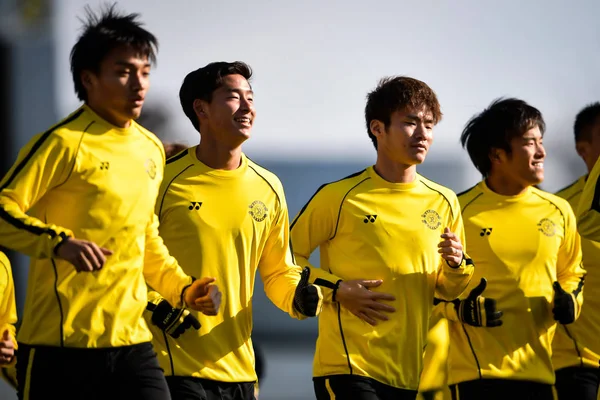 Spelers Van Japan Kashiwa Reysol Neem Deel Aan Een Training — Stockfoto