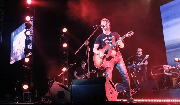 Cantor Inglês James Blunt Apresenta Durante Seu Concerto Xangai China — Fotografia de Stock